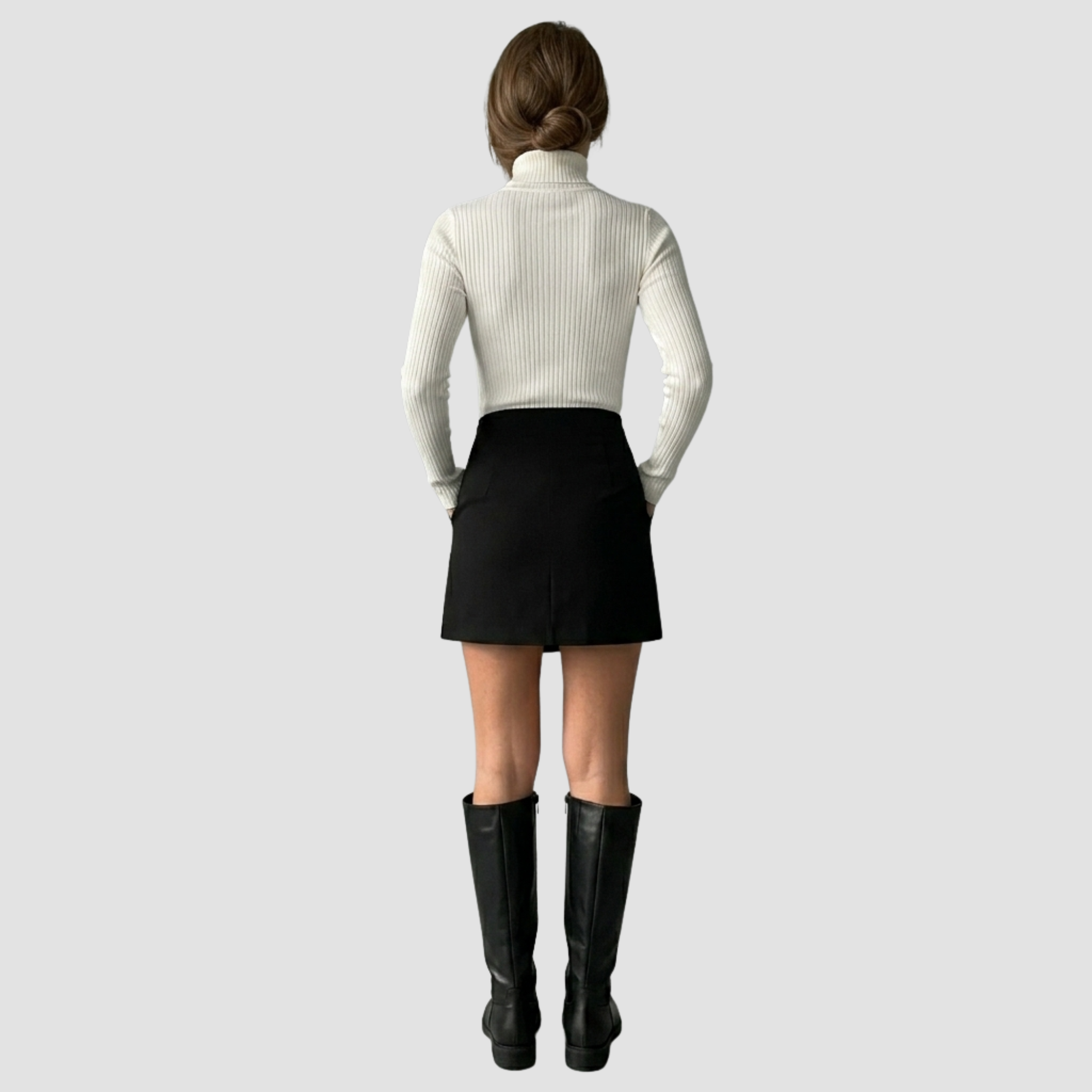 Johanna | Jupe Crayon – Jupe crayon noire élégante à fente – Parfaite pour toutes les occasions