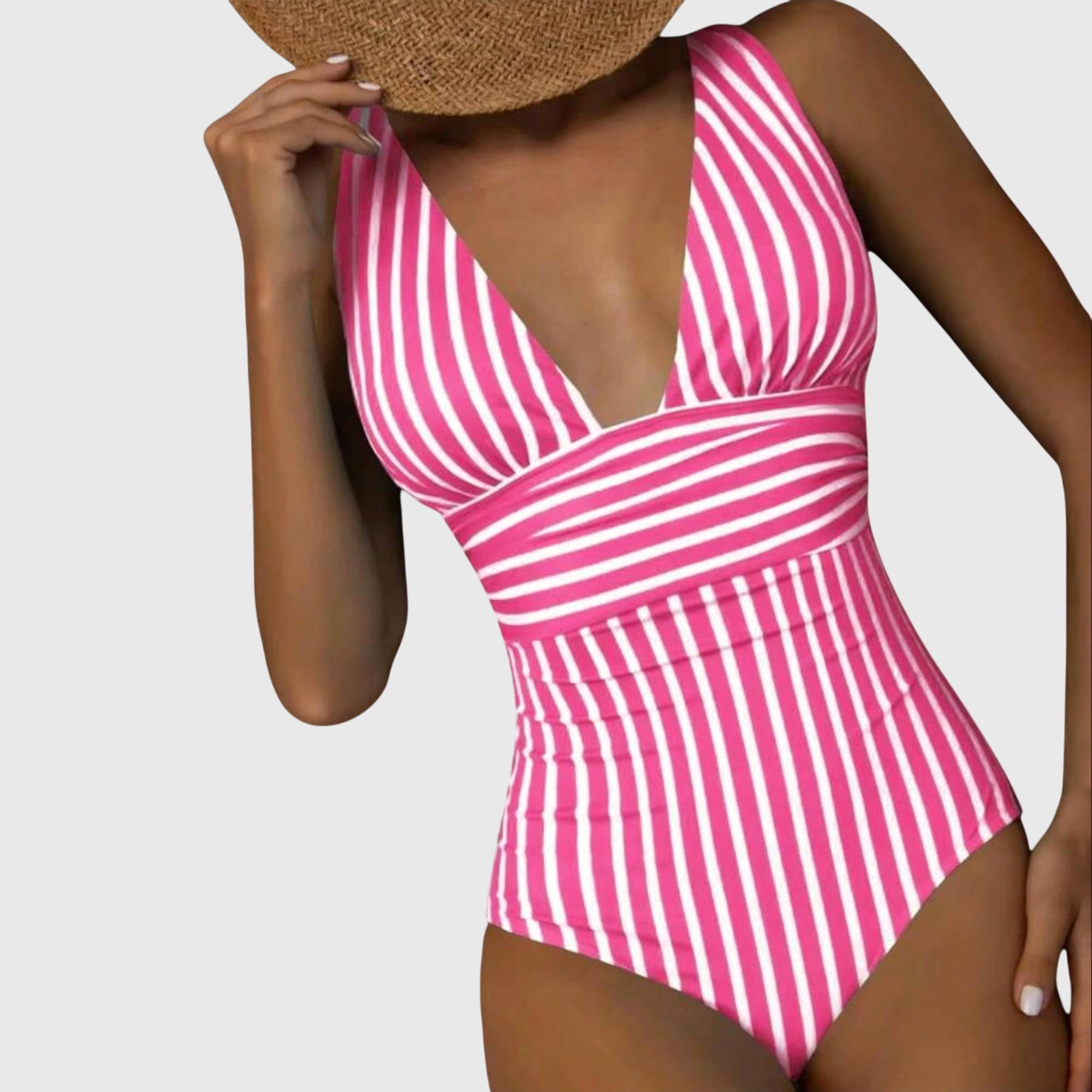 Aurora | Maillot de bain – Maillot rayé élégant à bretelles réglables pour la plage et la piscine