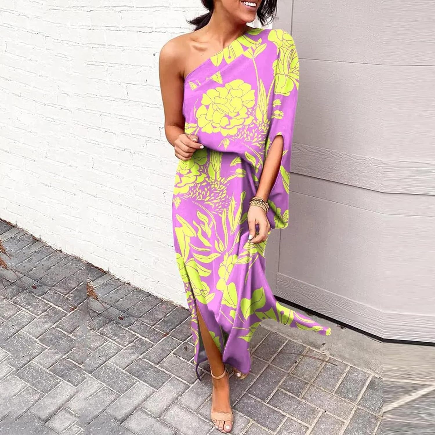 Éléonore | Robe d'invitée de mariage – Élégante robe maxi à une épaule