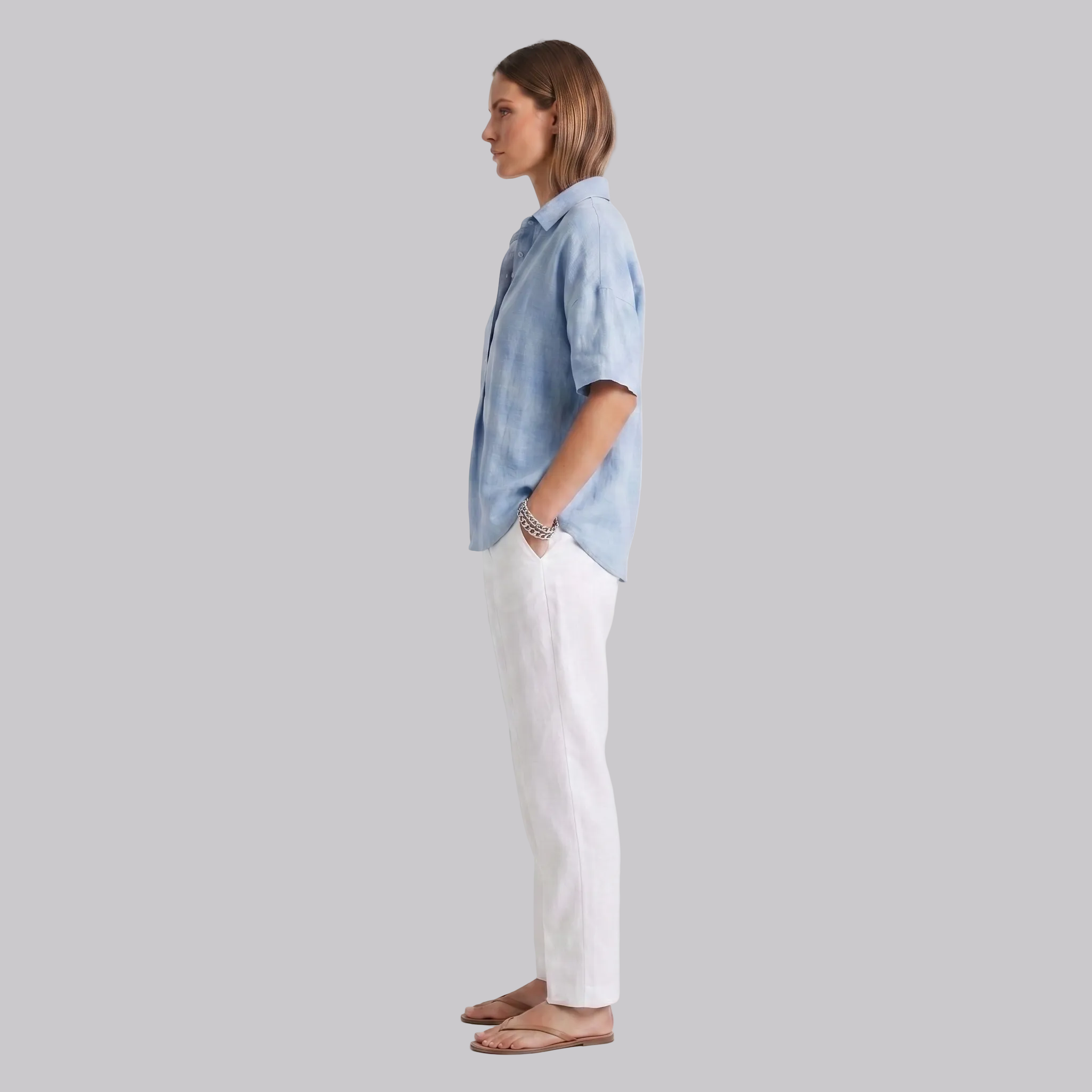 Elena | Blouse pour femme – Blouse classique élégante à boutonnage et manches longues