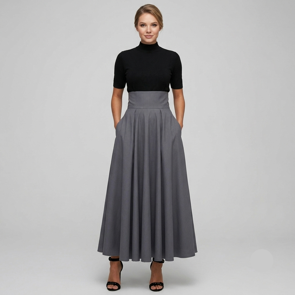 Larissa | Jupe Maxi – Jupe noire élégante pour les occasions festives
