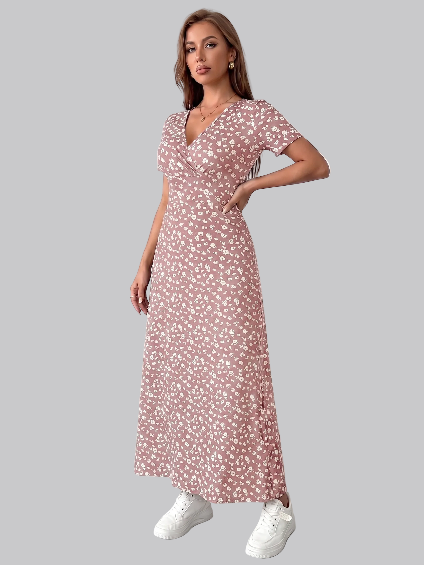Yulivette | Robe longue sophistiquée – Élégante robe à motif floral pour toutes occasions