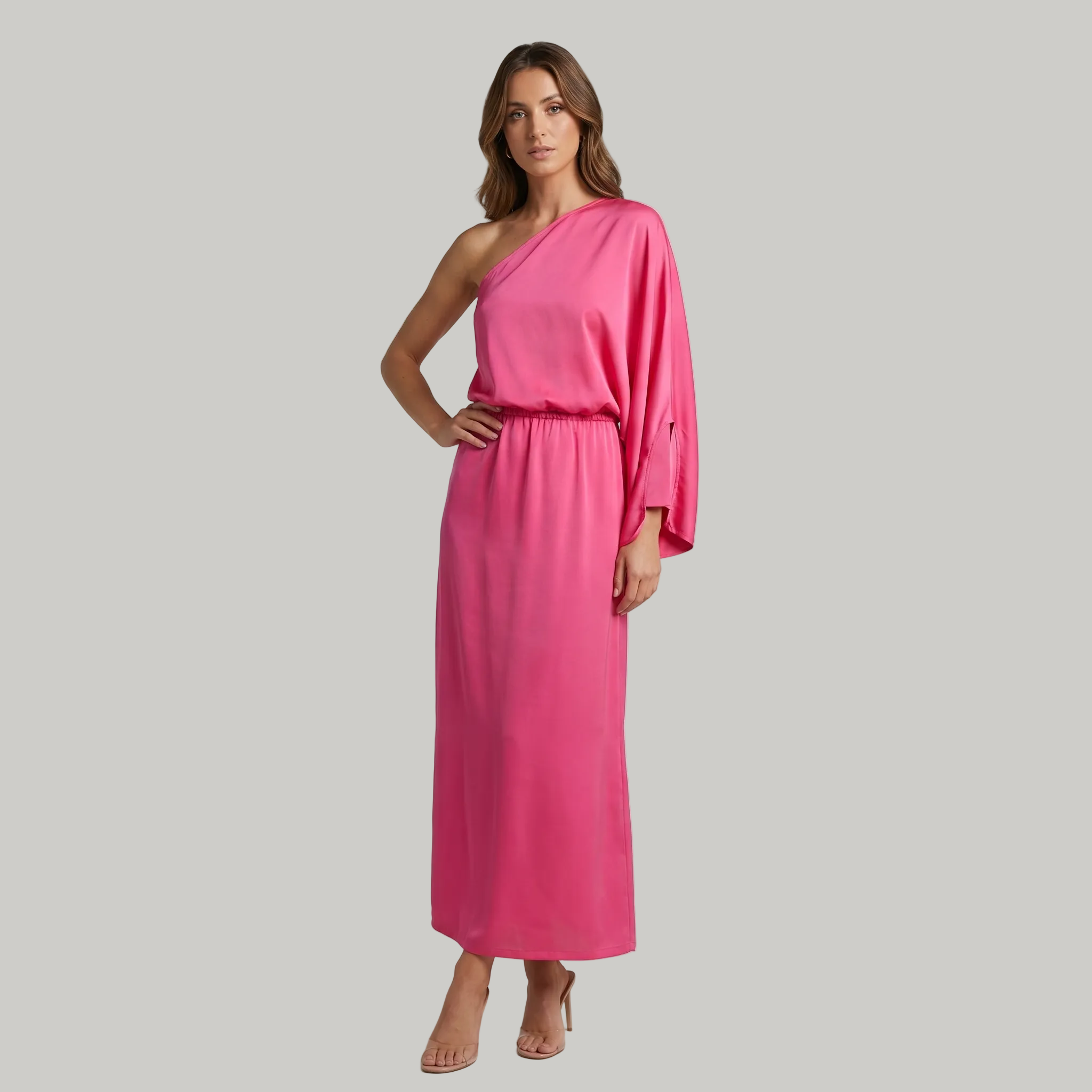 Éléonore | Robe d'invitée de mariage – Élégante robe maxi à une épaule