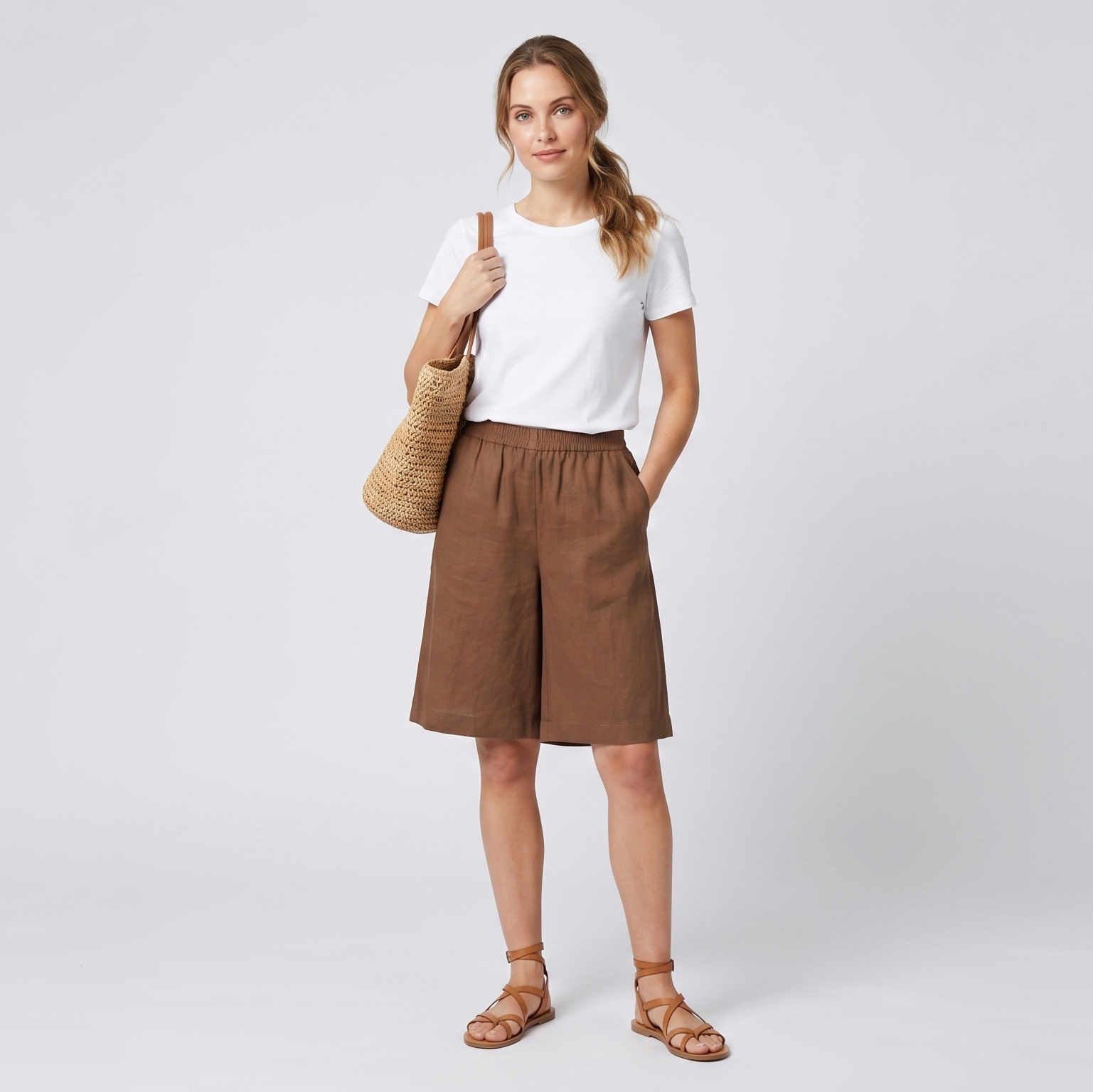 Sofia | Short à taille élastique – Short confortable et réglable pour femme