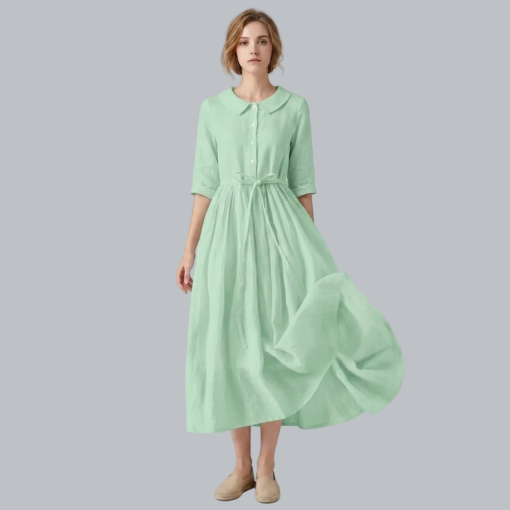 Céline | Robe d'été – Élégante robe longue à nouer pour un confort estival