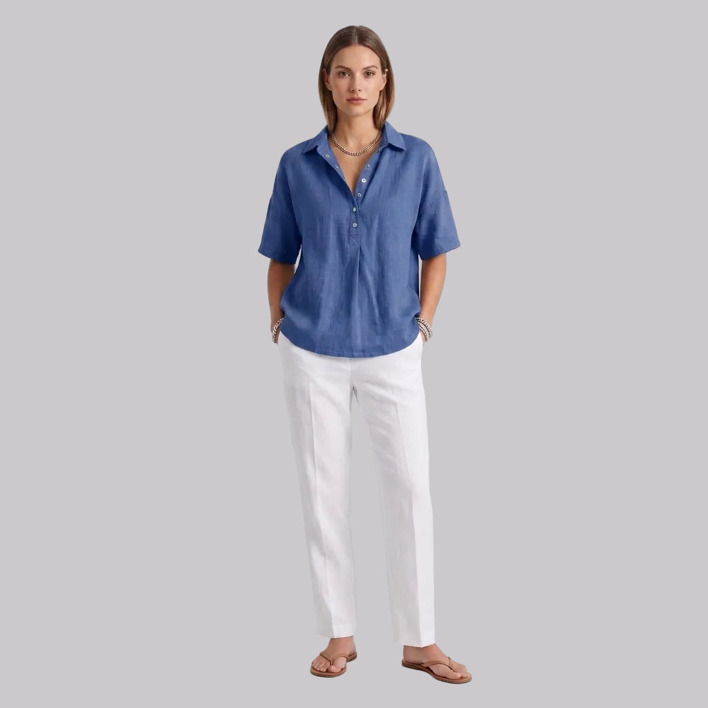 Elena | Blouse pour femme – Blouse classique élégante à boutonnage et manches longues