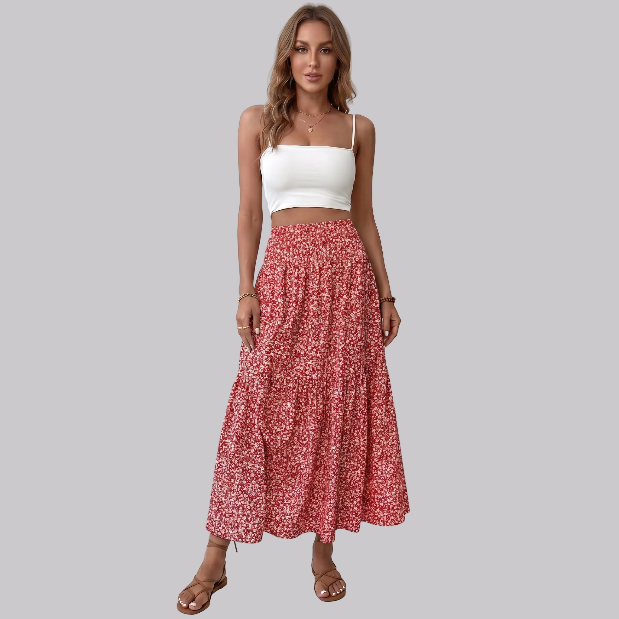 Maja | Jupe à fleurs – Jupe élégante à taille structurée et motif floral