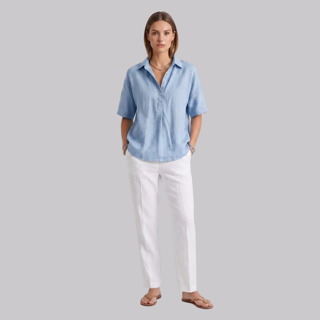 Elena | Blouse pour femme – Blouse classique élégante à boutonnage et manches longues