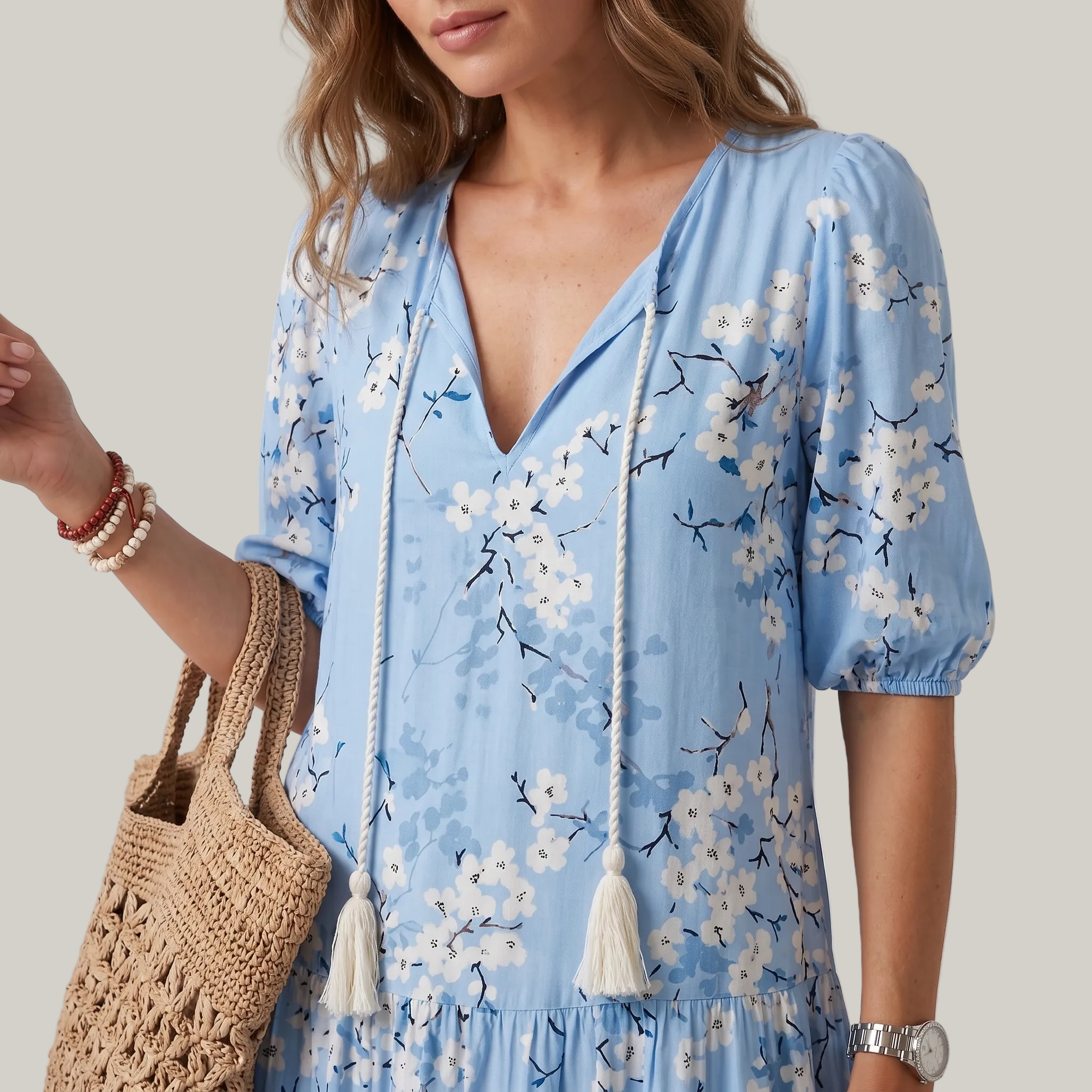 Savane | Robe Bohème Longue – Élégante Robe Fluide Idéale pour Été et Sorties