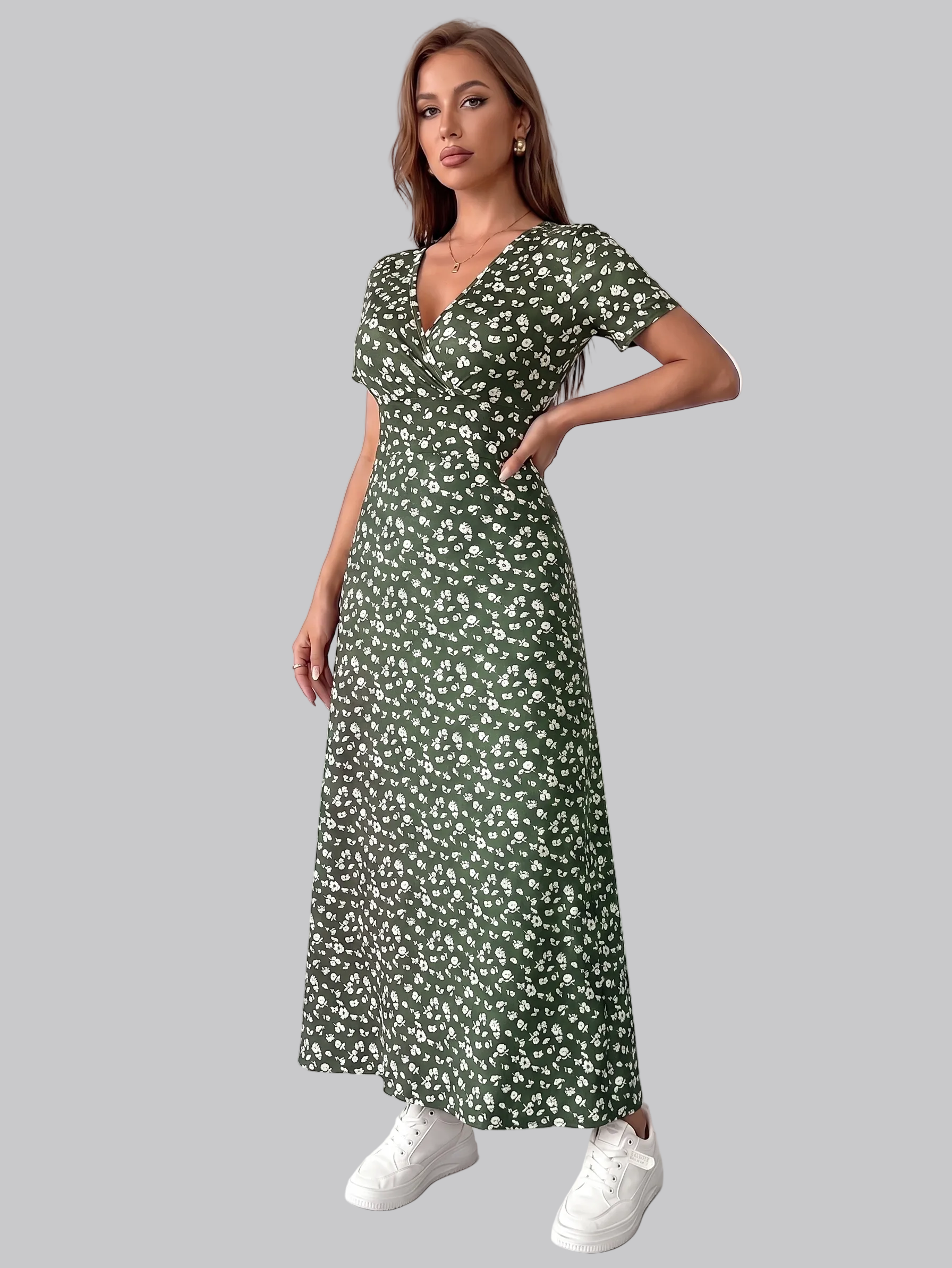 Yulivette | Robe longue sophistiquée – Élégante robe à motif floral pour toutes occasions