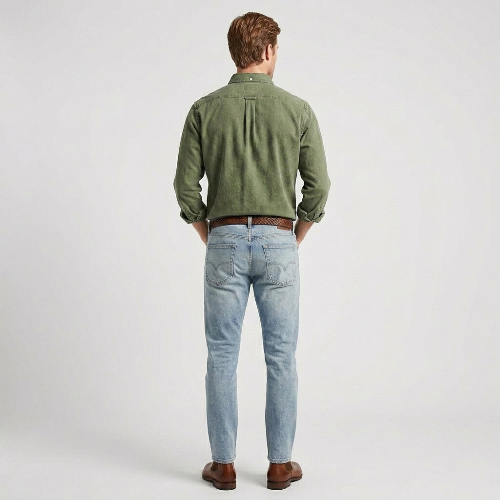 Finnois | Chemise Homme – Élégante Chemise Classique en Bleu Foncé pour Bureau et Loisirs