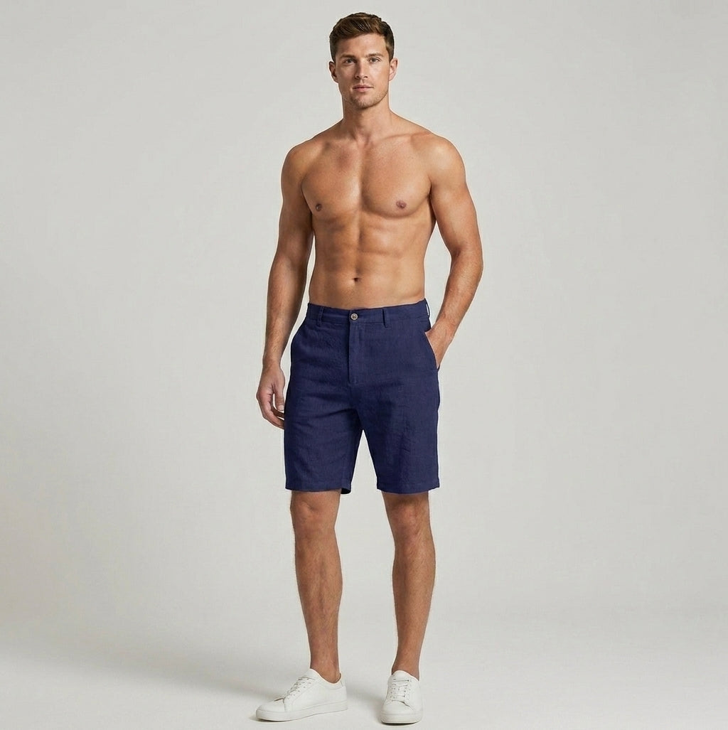 Style estival | Short en lin pour homme – Short décontracté confortable pour les soirées d'été