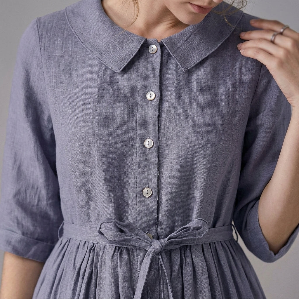 Céline | Robe d'été – Élégante robe longue à nouer pour un confort estival