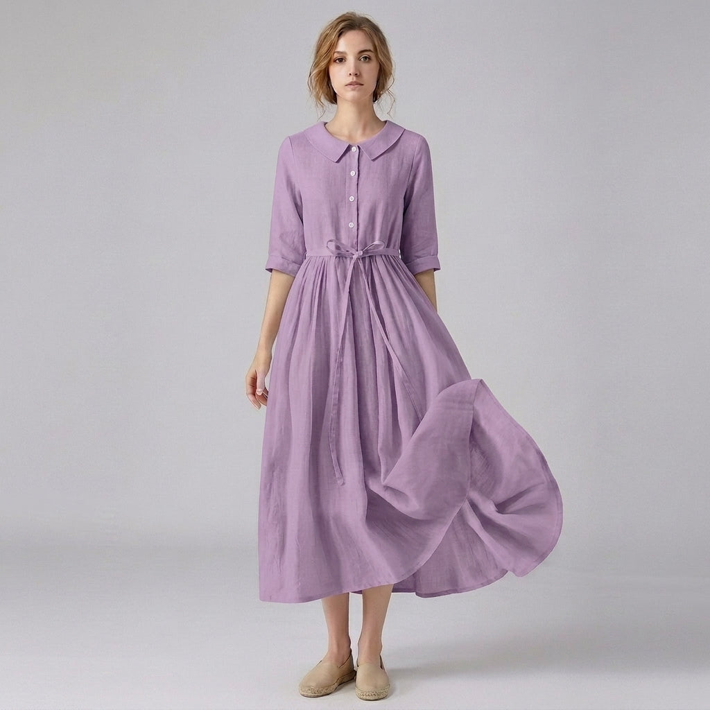 Céline | Robe d'été – Élégante robe longue à nouer pour un confort estival