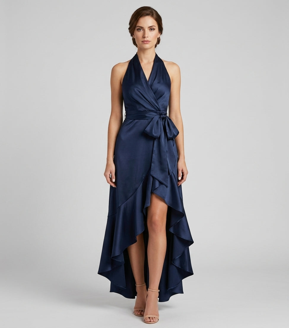Callie | Robe de Soirée – Élégante Robe Longue Dos Nu avec Ourlet à Volants