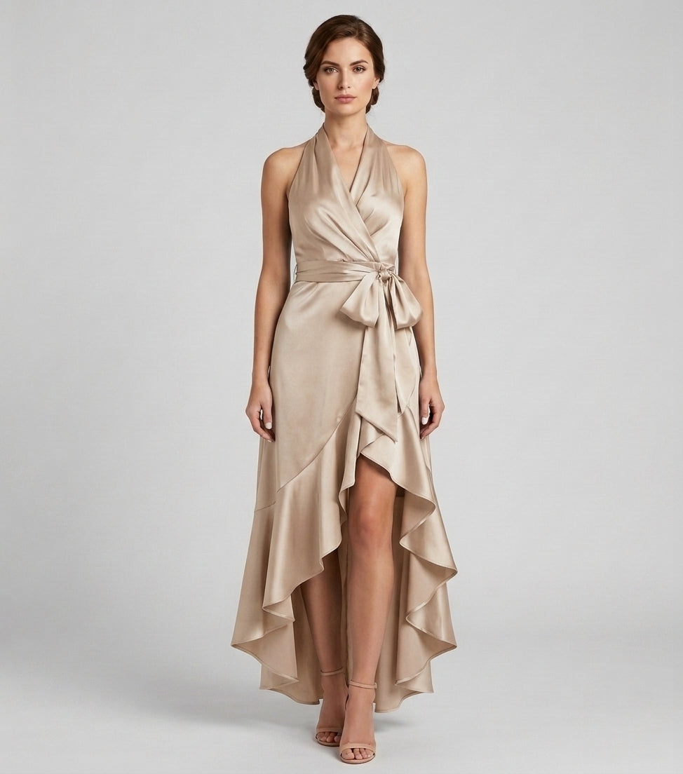 Callie | Robe de Soirée – Élégante Robe Longue Dos Nu avec Ourlet à Volants