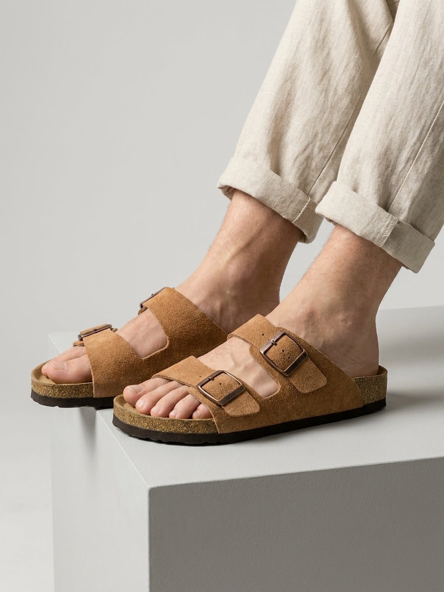 Sandales pour homme | Sandales confortables à boucles réglables – Semelle antidérapante pour le quotidien et la détente