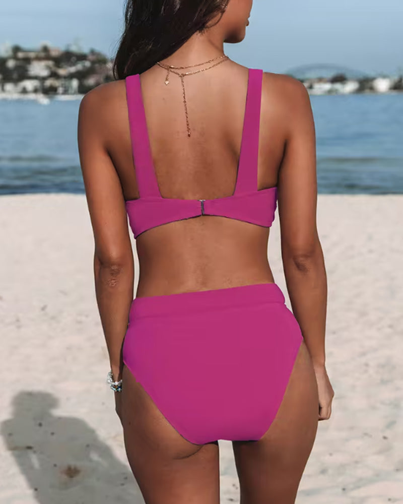 Hilde™ | Maillot de bain taille haute – Maillot élégant à col montant pour la natation et la plage