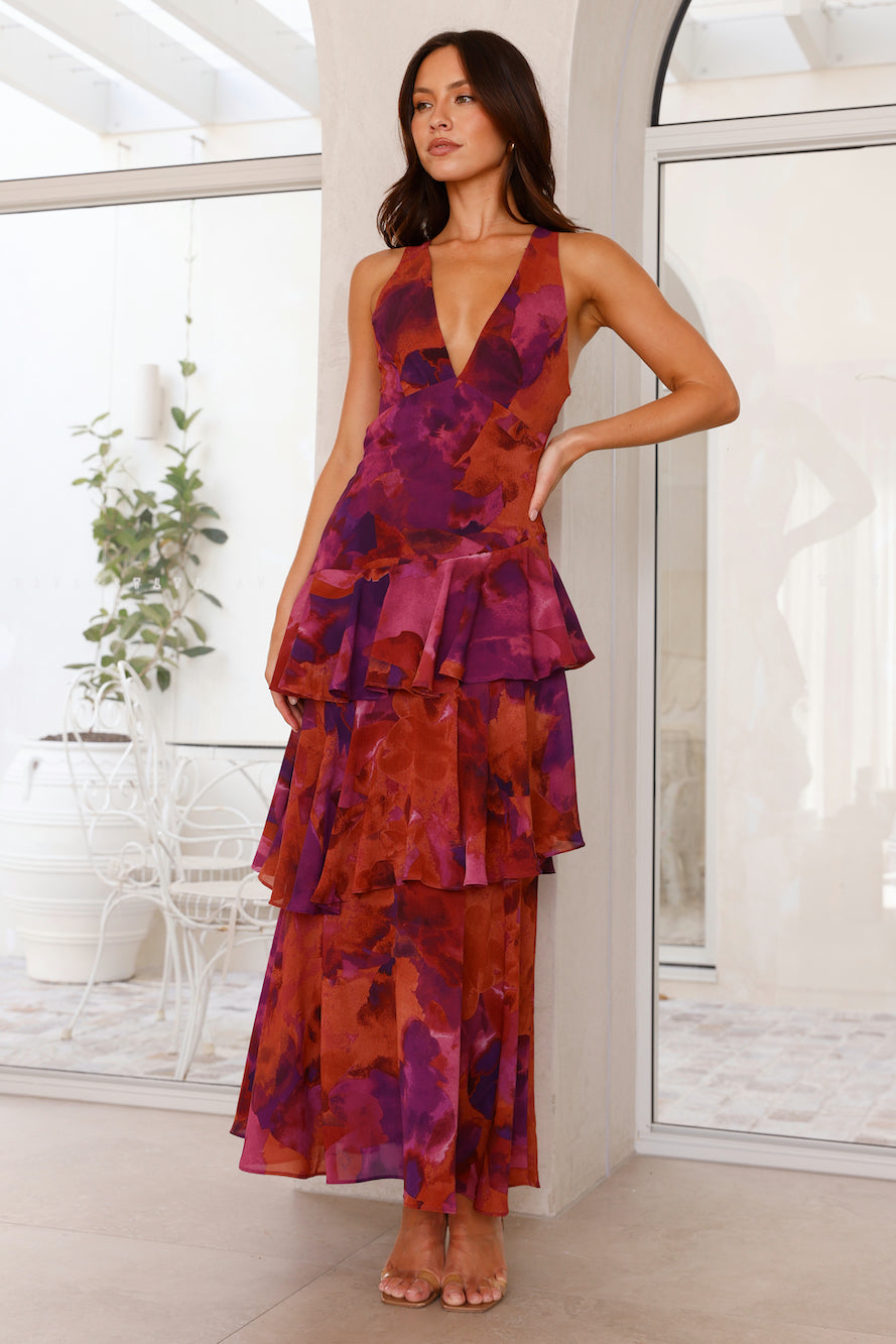 Isabelle | Robe d'invitée de mariage – Élégante robe maxi avec fente pour femme