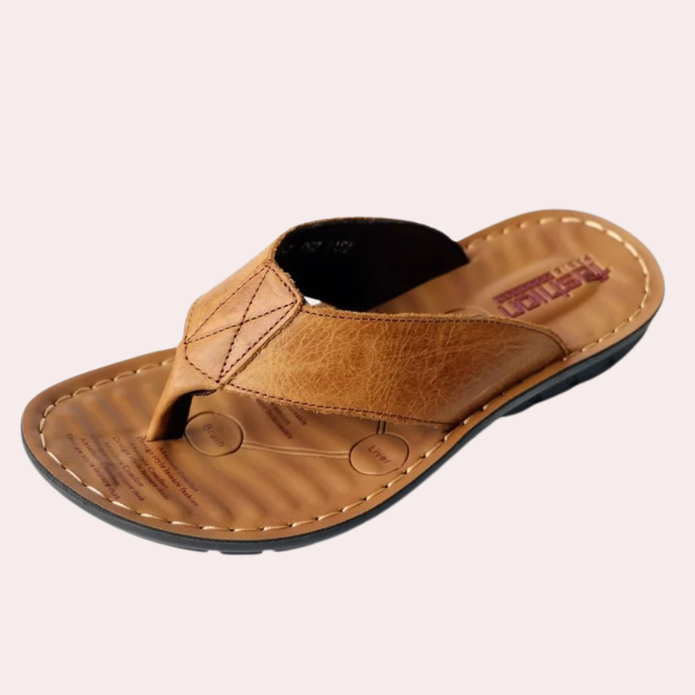 Lowell | Tongs d'été – Sandales confortables aspect cuir pour un usage quotidien