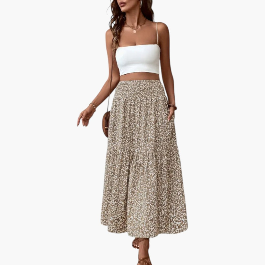 Maja | Jupe à fleurs – Jupe élégante à taille structurée et motif floral