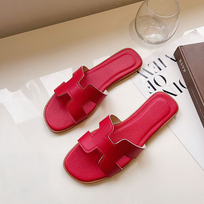 Sandra | Sandales en cuir pour femme – Sandales confortables à brides en H pour le quotidien et les vacances