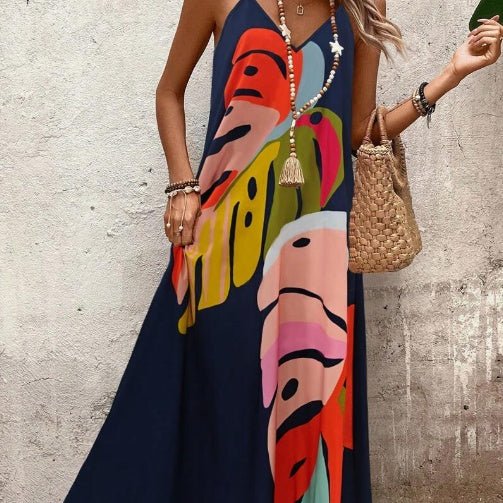 Scarlett | Robe Maxi – Élégante Robe Longue à Imprimé Tropical pour Été