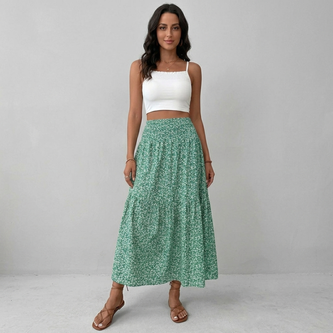Maja | Jupe à fleurs – Jupe élégante à taille structurée et motif floral