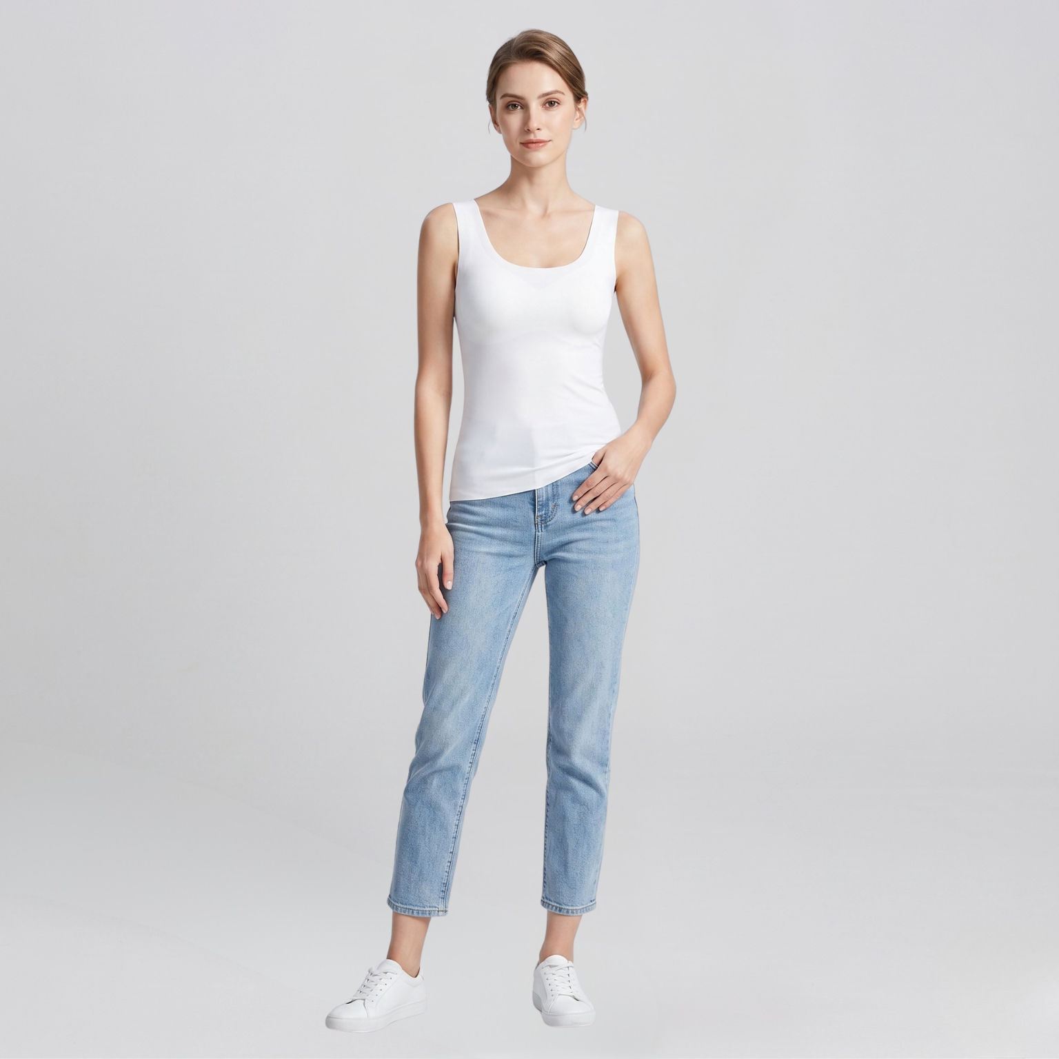 Sans couture | Débardeur avec brassière intégrée – Léger et respirant, idéal pour le quotidien