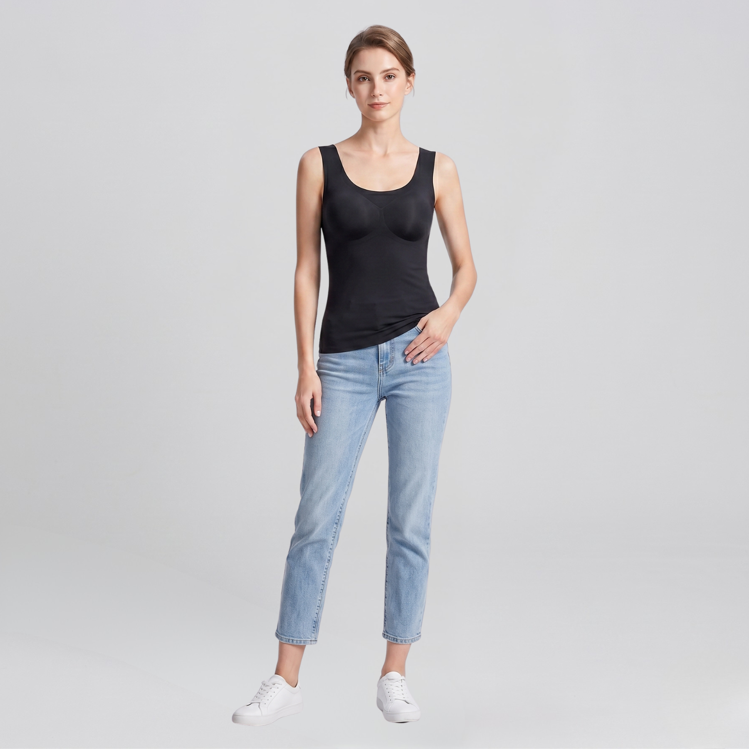Sans couture | Débardeur avec brassière intégrée – Léger et respirant, idéal pour le quotidien