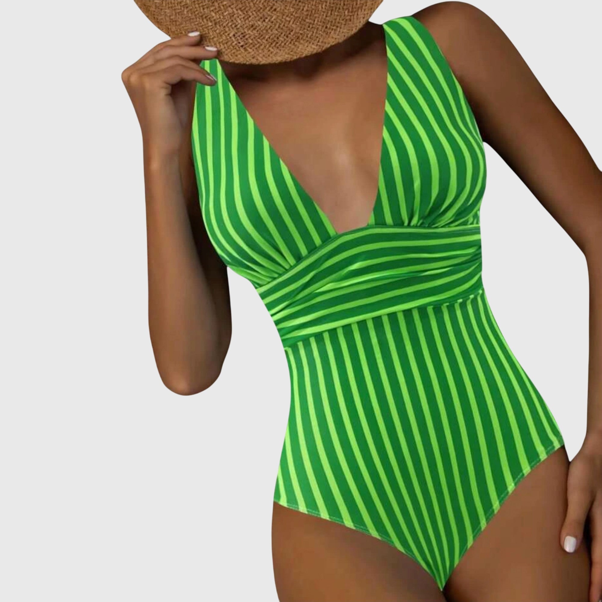 Aurora | Maillot de bain – Maillot rayé élégant à bretelles réglables pour la plage et la piscine