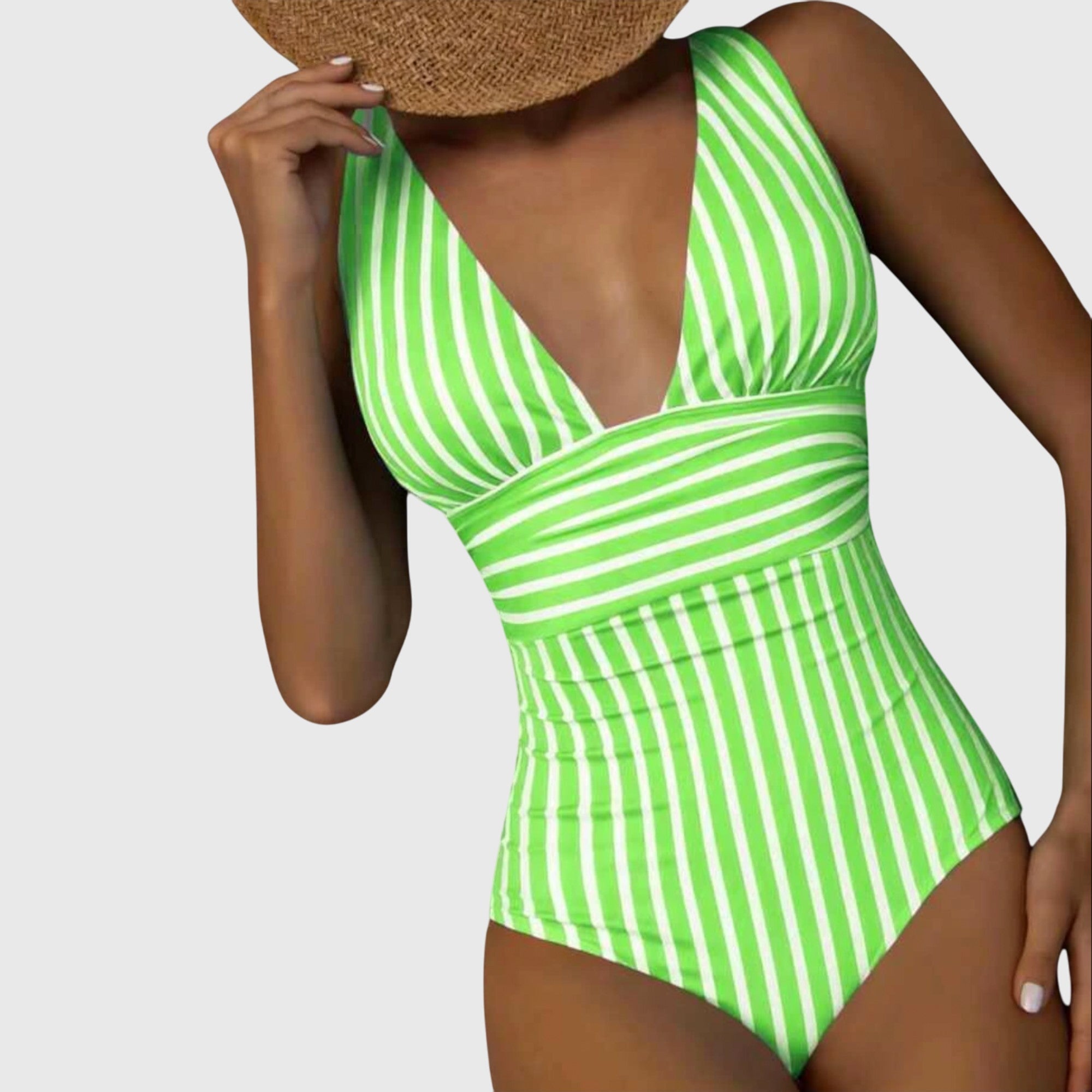 Aurora | Maillot de bain – Maillot rayé élégant à bretelles réglables pour la plage et la piscine