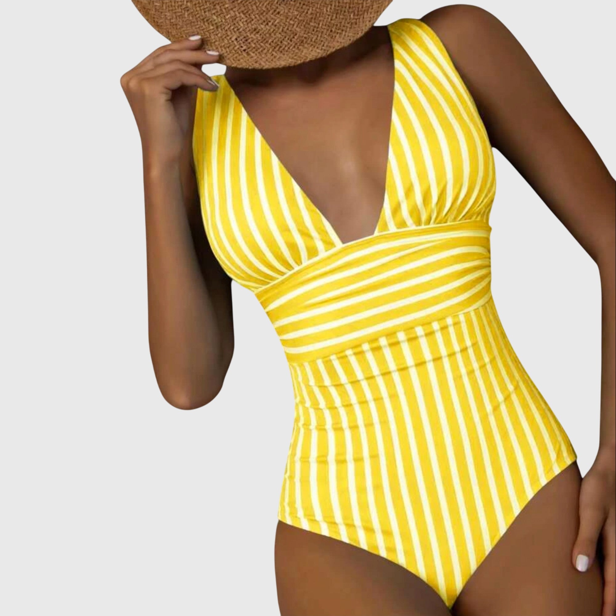 Aurora | Maillot de bain – Maillot rayé élégant à bretelles réglables pour la plage et la piscine