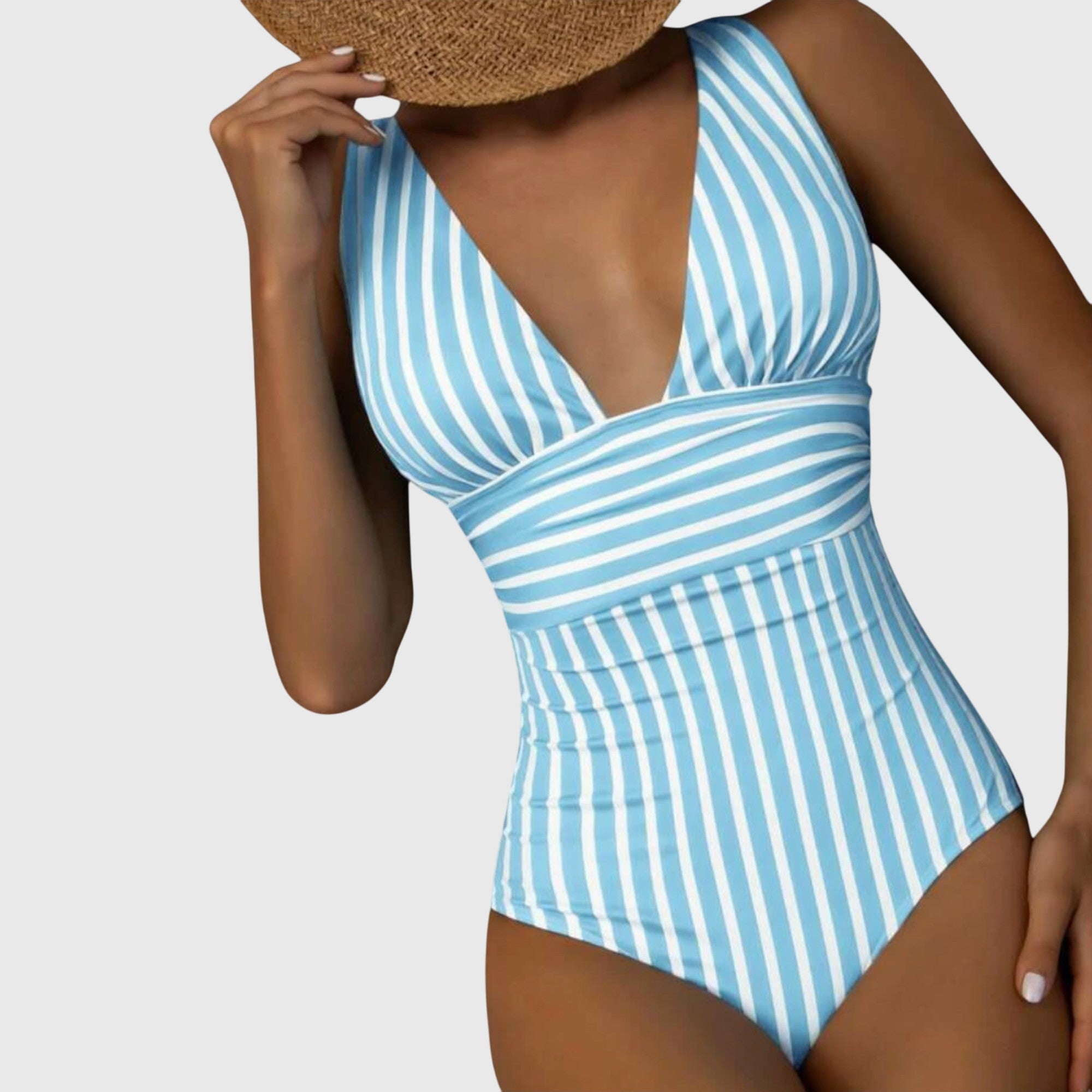 Aurora | Maillot de bain – Maillot rayé élégant à bretelles réglables pour la plage et la piscine