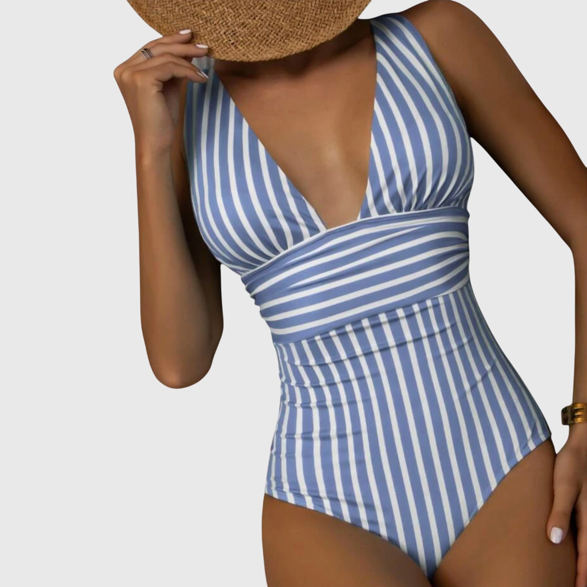 Aurora | Maillot de bain – Maillot rayé élégant à bretelles réglables pour la plage et la piscine