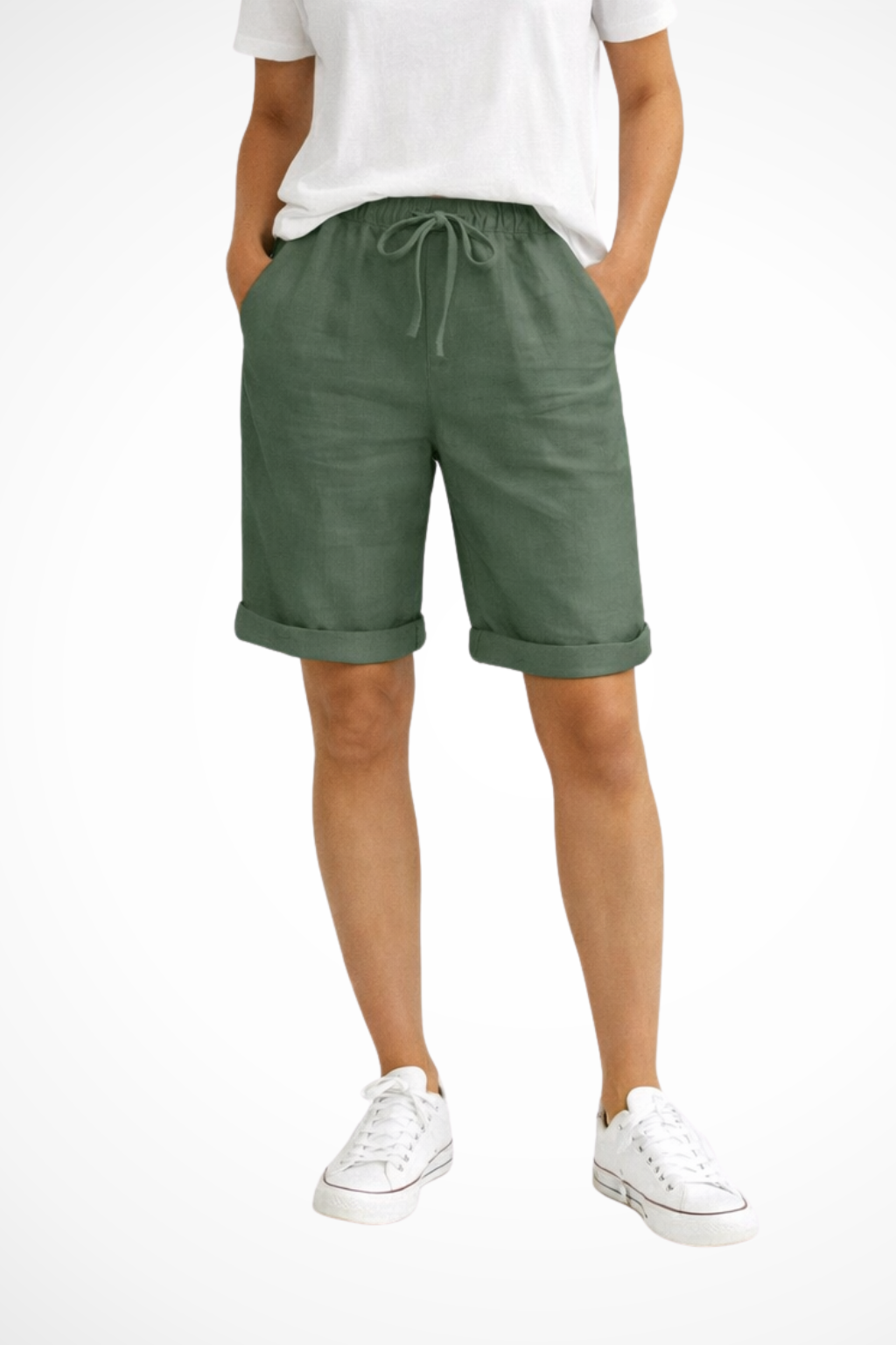 Aveline | Pantalon capri en lin – Pantalon décontracté et confortable pour les journées chaudes
