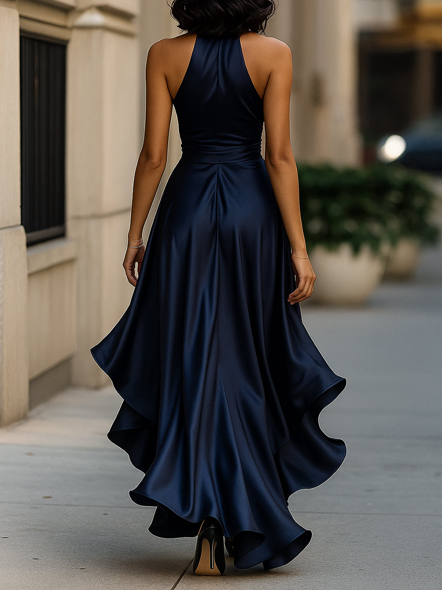 Callie | Robe de Soirée – Élégante Robe Longue Dos Nu avec Ourlet à Volants