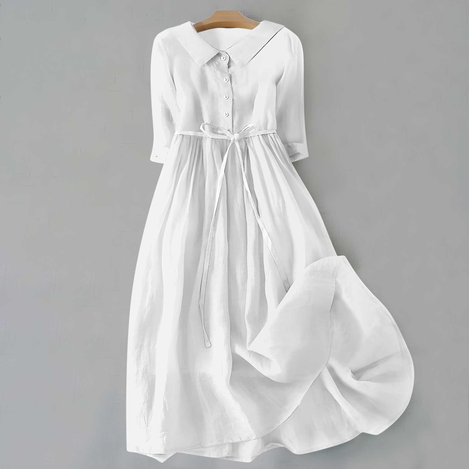 Céline | Robe d'été – Élégante robe longue à nouer pour un confort estival