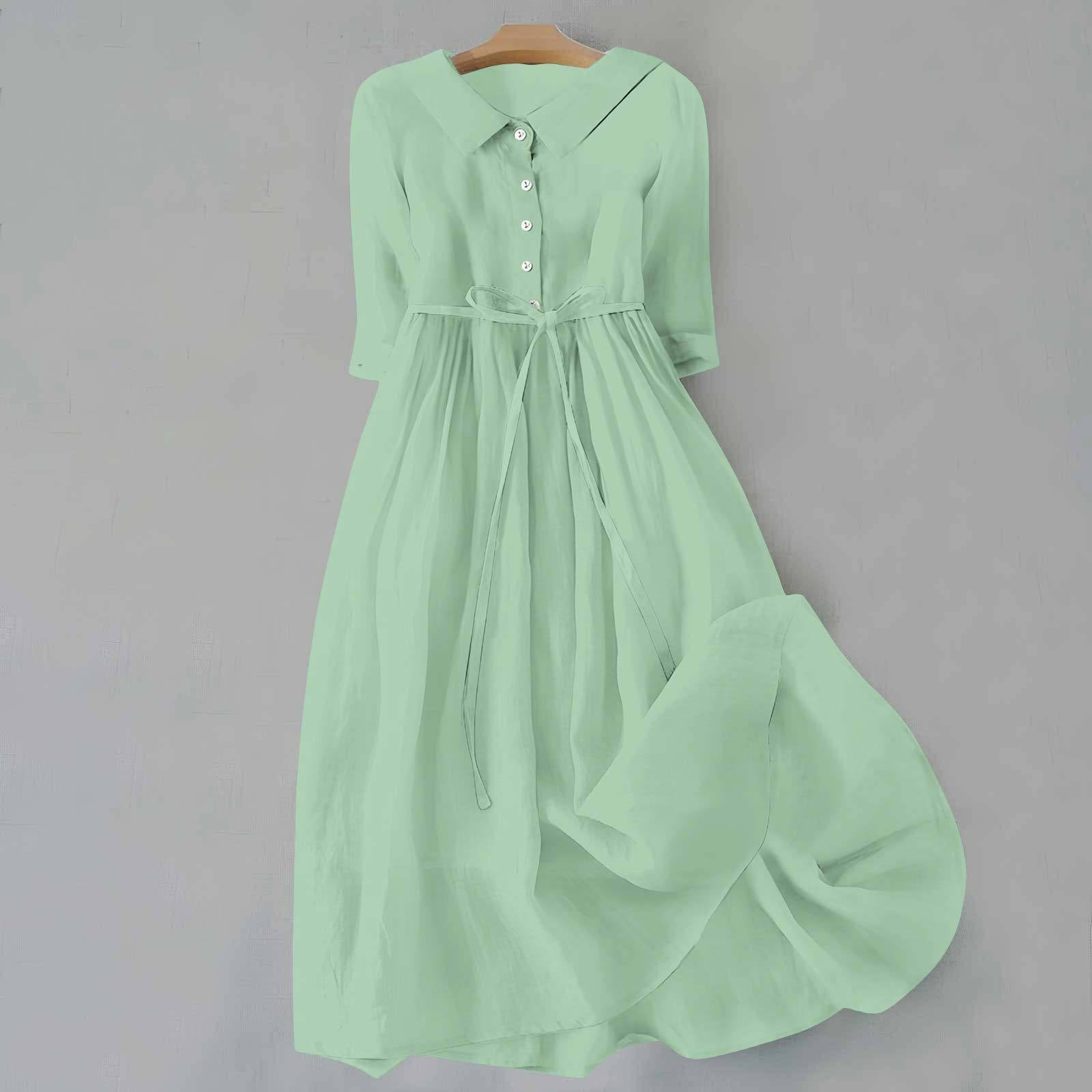 Céline | Robe d'été – Élégante robe longue à nouer pour un confort estival