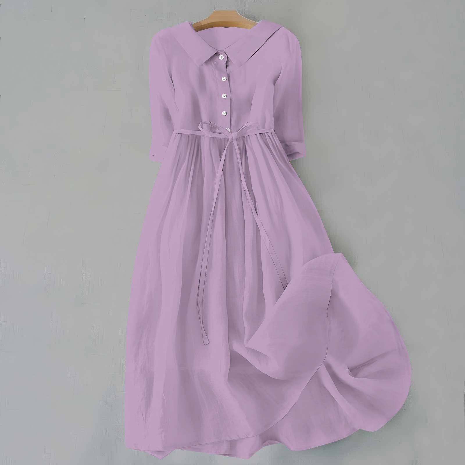 Céline | Robe d'été – Élégante robe longue à nouer pour un confort estival