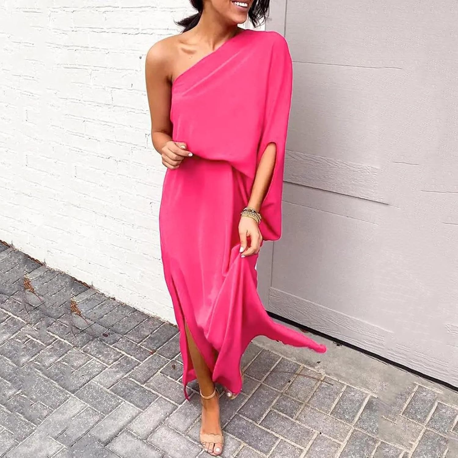 Éléonore | Robe d'invitée de mariage – Élégante robe maxi à une épaule