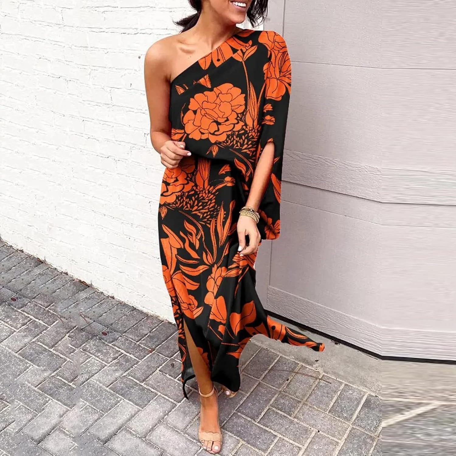 Éléonore | Robe d'invitée de mariage – Élégante robe maxi à une épaule