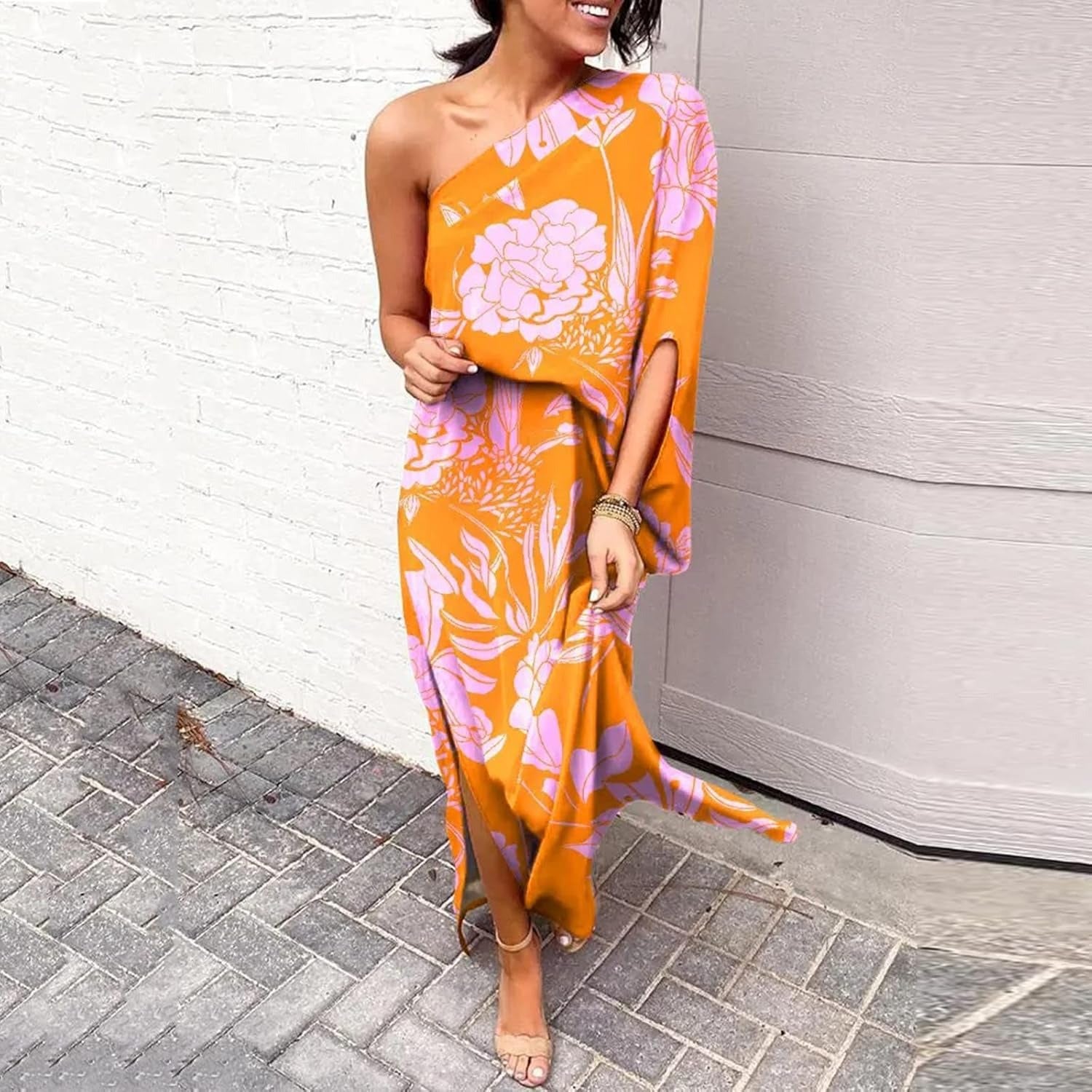 Éléonore | Robe d'invitée de mariage – Élégante robe maxi à une épaule