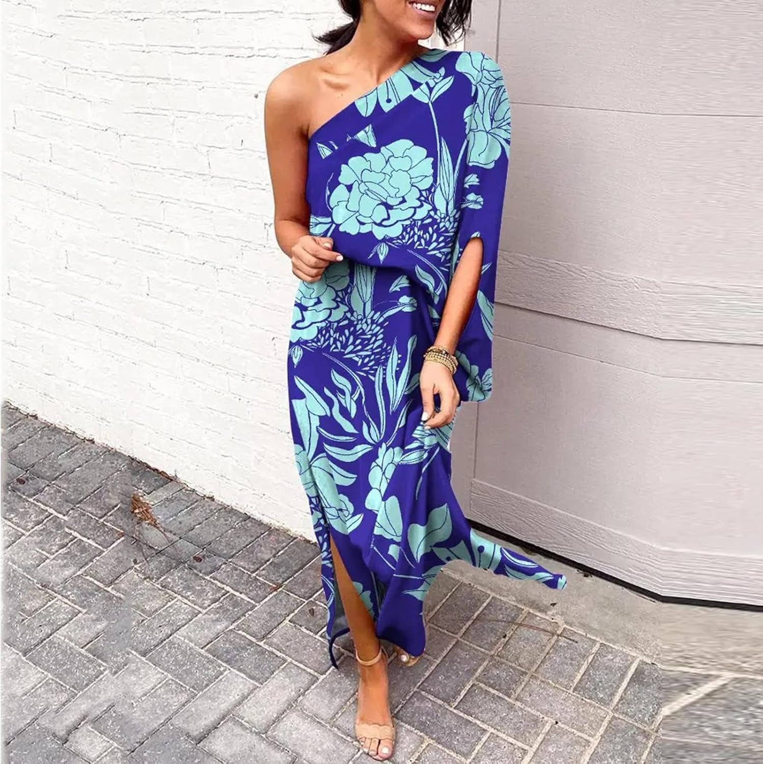 Éléonore | Robe d'invitée de mariage – Élégante robe maxi à une épaule