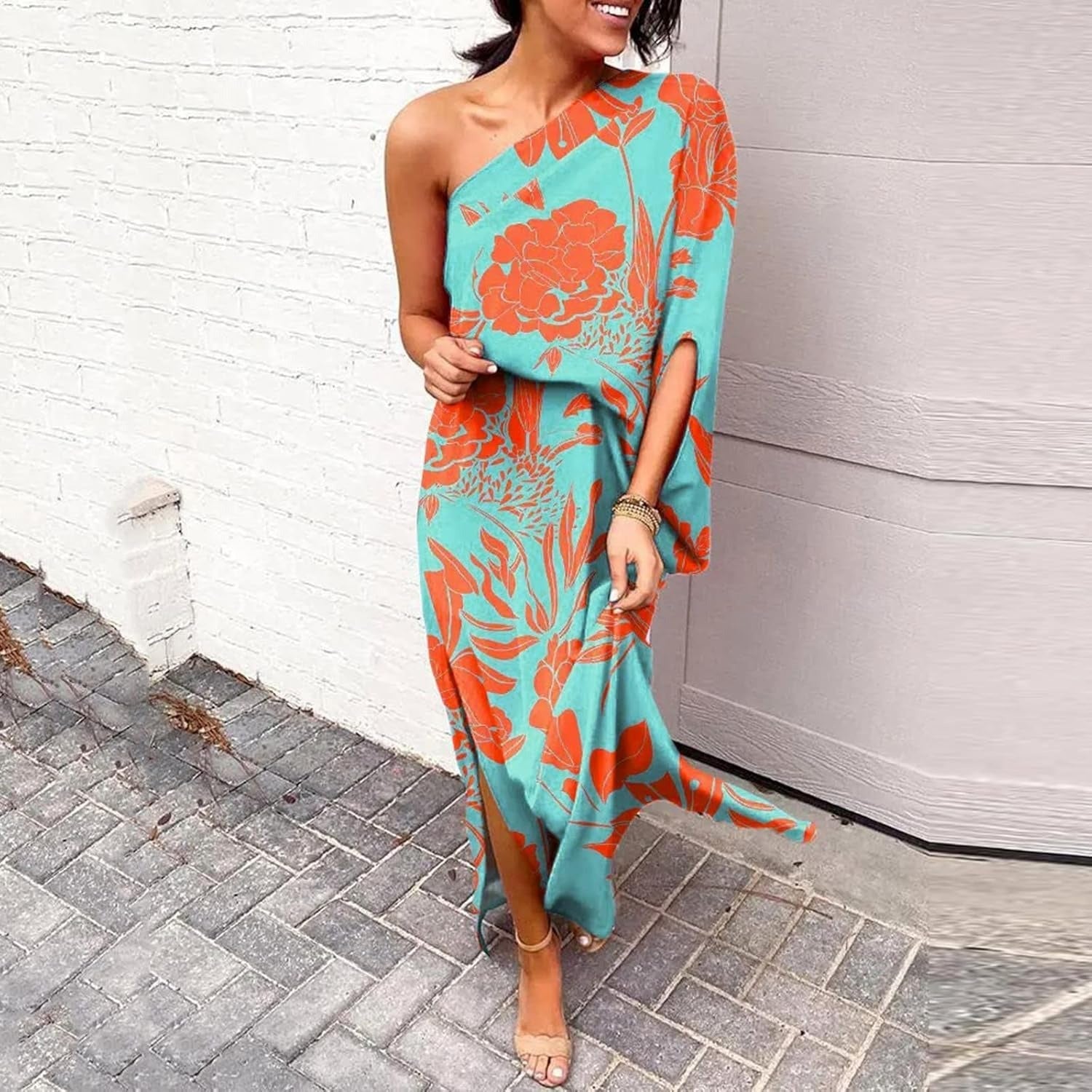 Éléonore | Robe d'invitée de mariage – Élégante robe maxi à une épaule