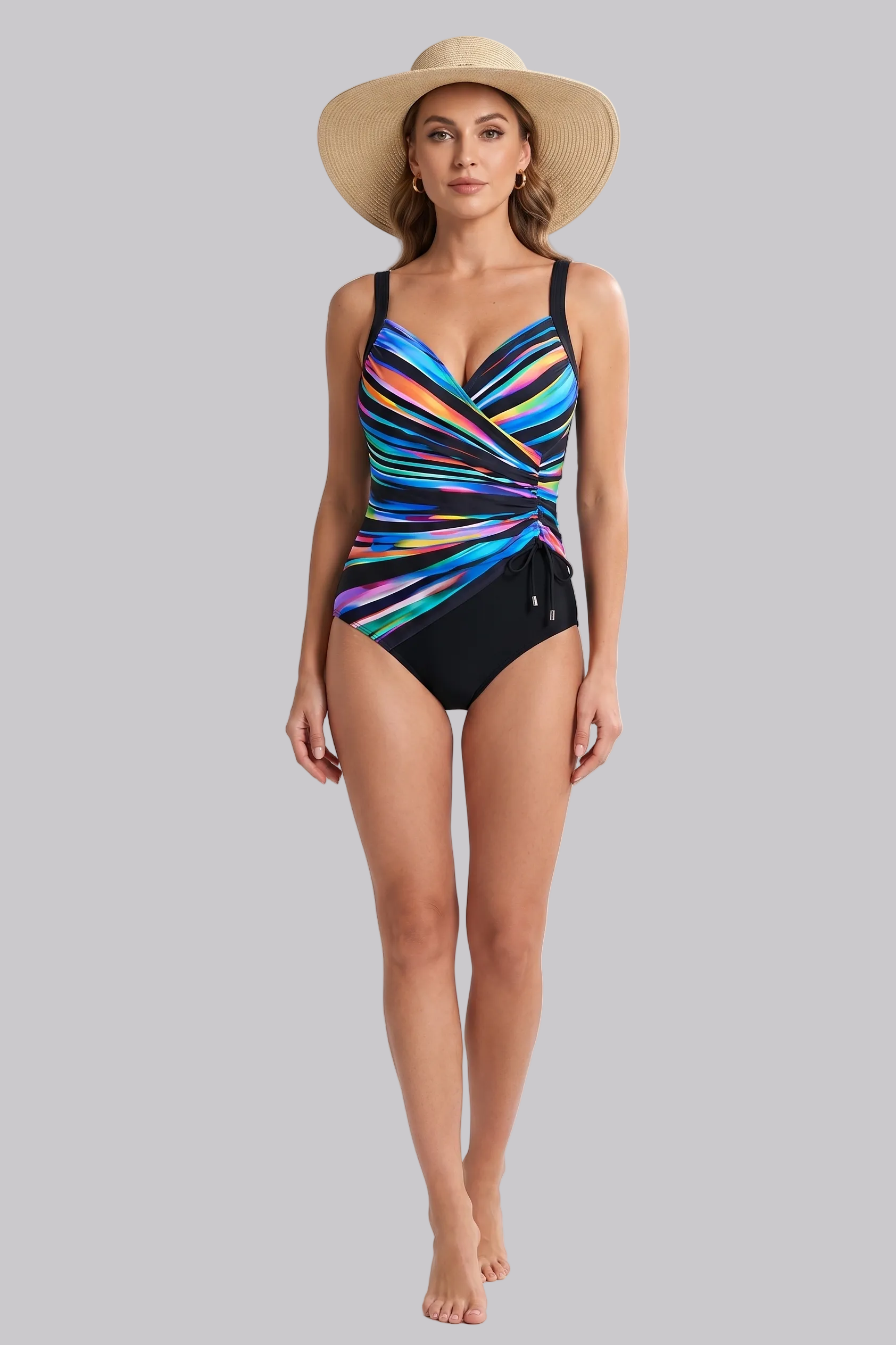 Sorynelle | Maillot de bain – Maillot élégant à taille haute et bretelles réglables