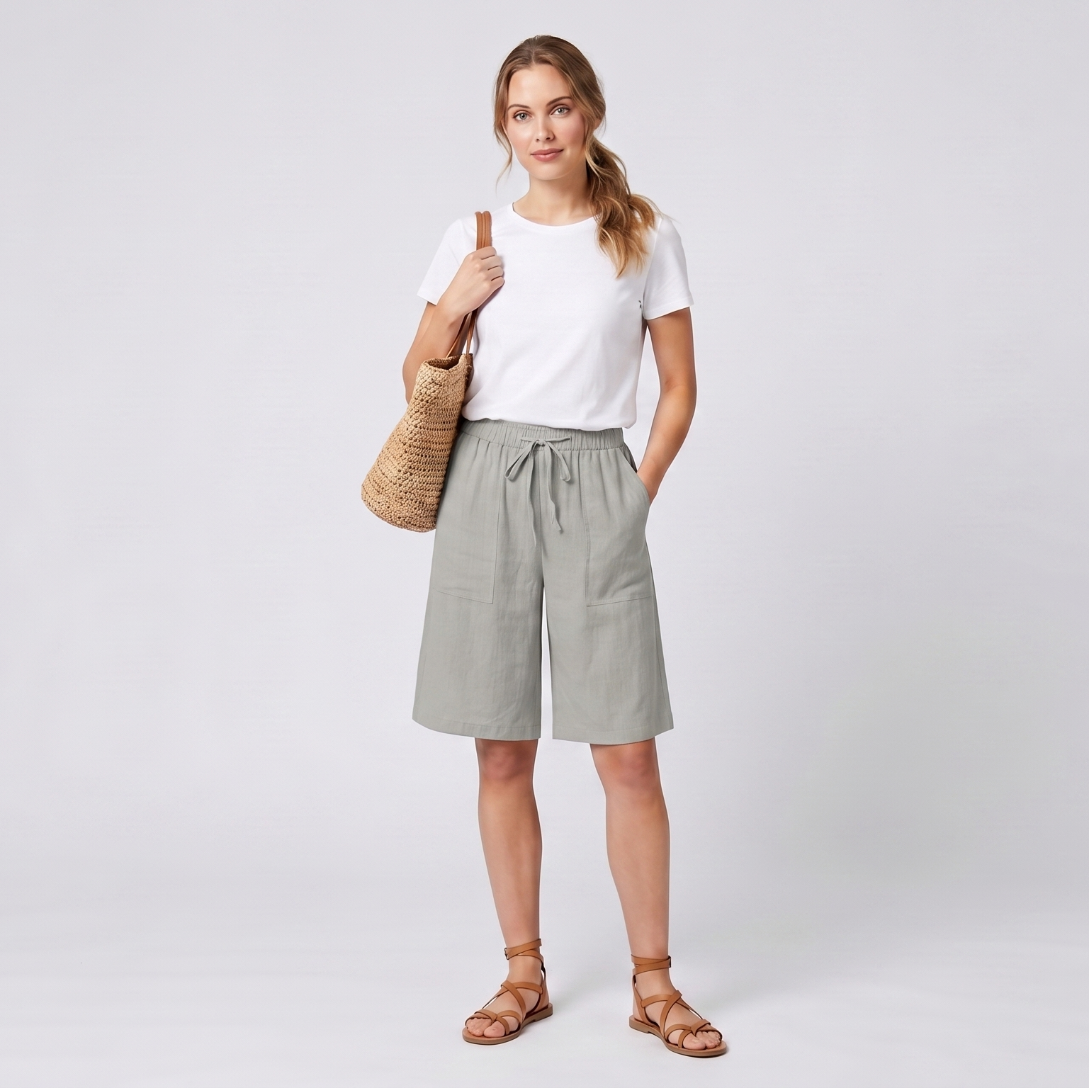 Sofia | Short à taille élastique – Short confortable et réglable pour femme