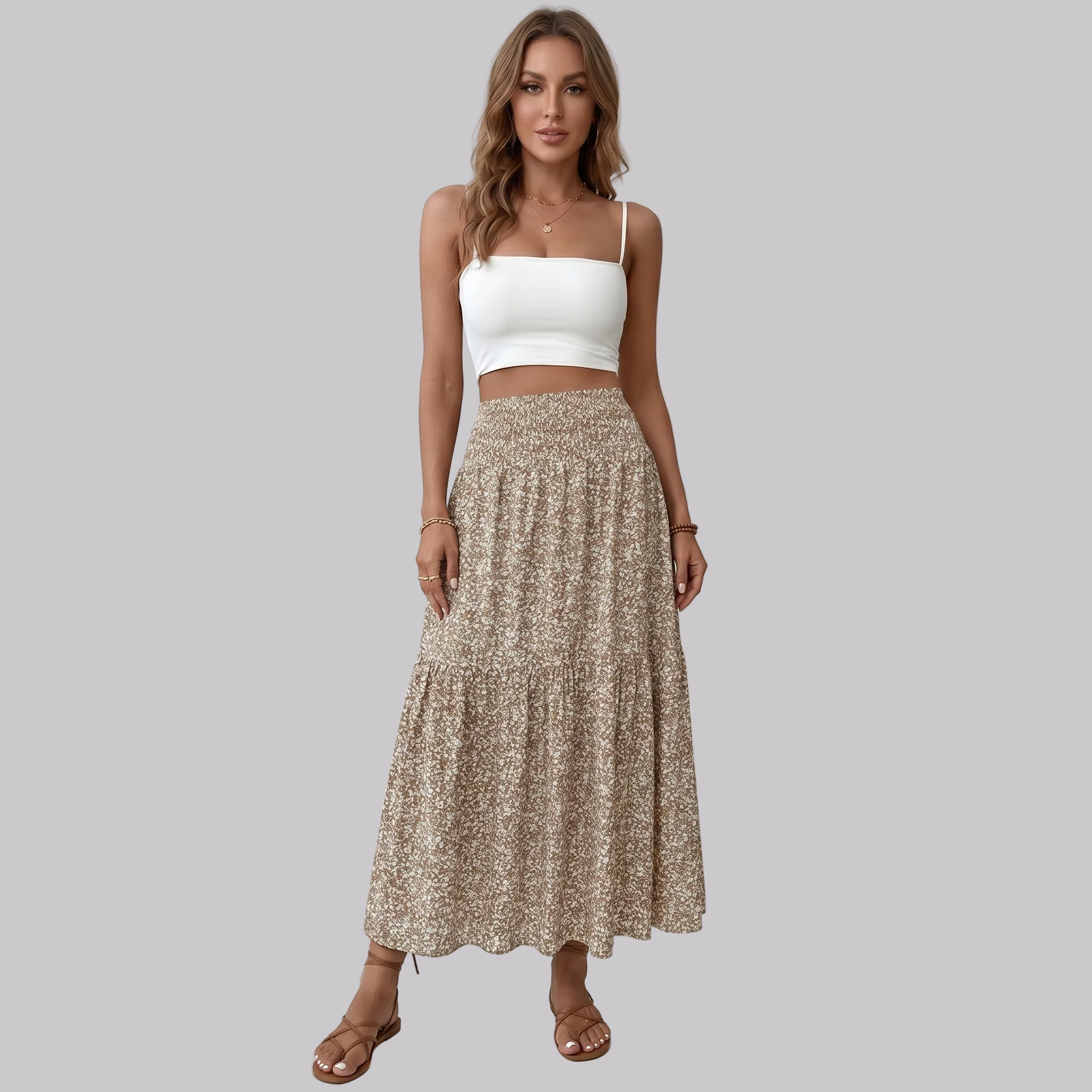 Maja | Jupe à fleurs – Jupe élégante à taille structurée et motif floral