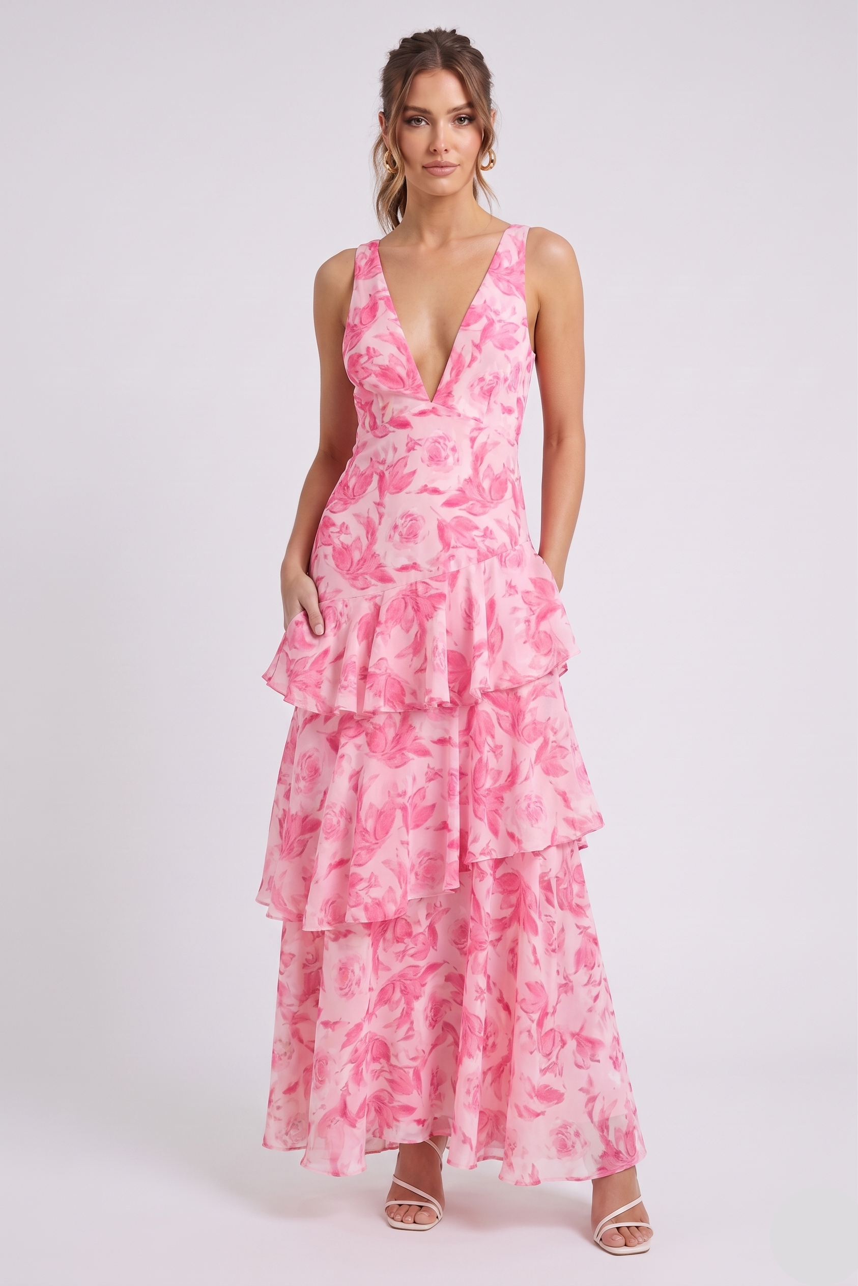 Isabelle | Robe d'invitée de mariage – Élégante robe maxi avec fente pour femme