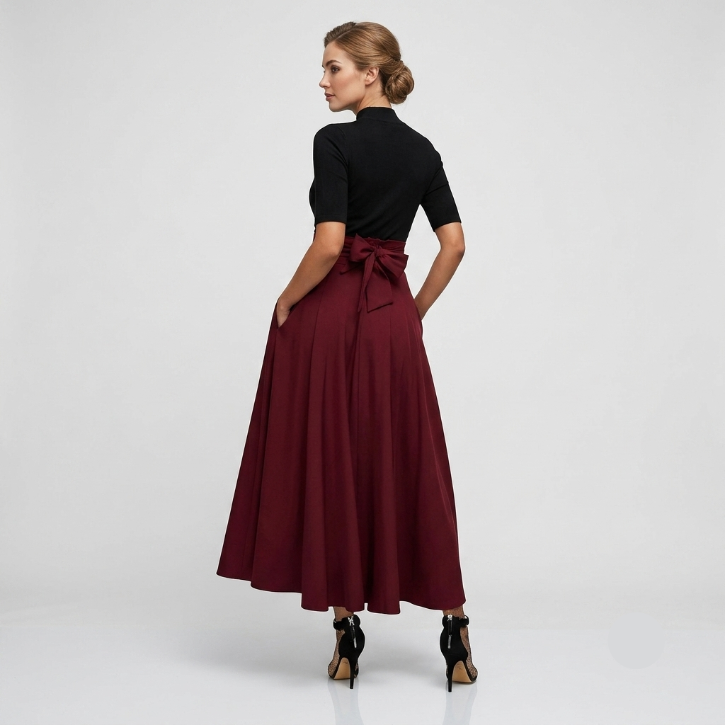 Larissa | Jupe Maxi – Jupe noire élégante pour les occasions festives